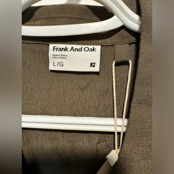 Frank & Oak The Camp Collar Blouse in Dark Khaki - Picture 10 of 14